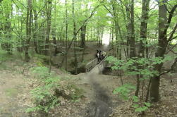 Randonnée à vélo dans le parc paysager près de Varsovie