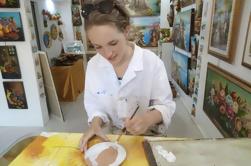 Clase de Pintura de Taormina en Cerámica Fría en Taller Siciliano Tradicional con Degustación Prosecco