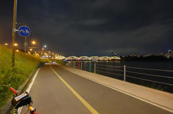 Excursión por la noche en Seoul Han River en bicicleta